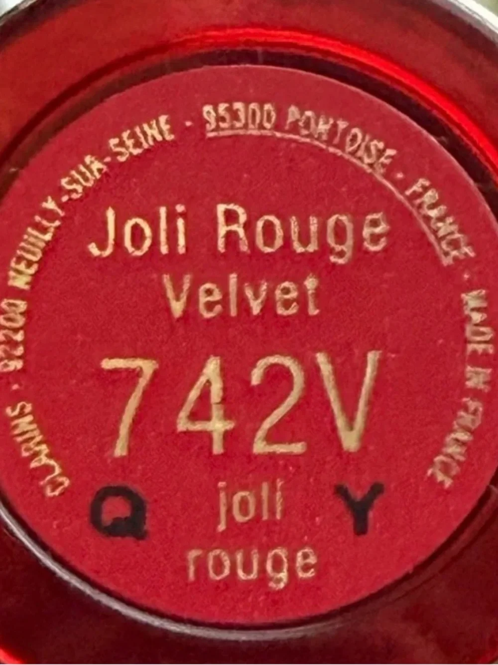 Clarins Paris Joli Rouge Velvet – Shade 742V